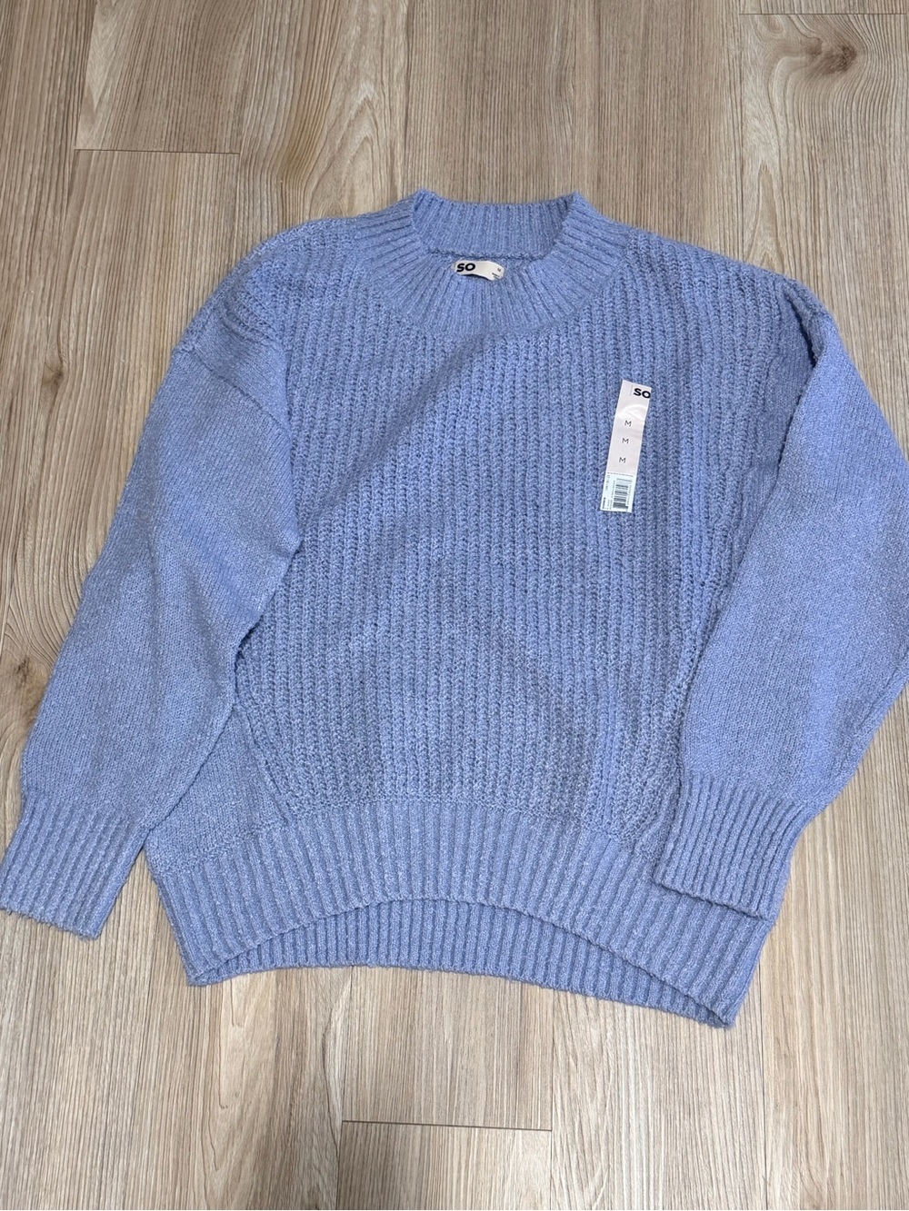 SO Women's Lavender Crewneck Knit Sweater